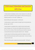 CMA exam 1 Questions and Answers 100&percnt; Pass