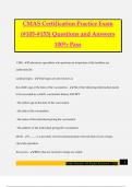 CMAS Certification Practice Exam &lpar;&num;105-&num;153&rpar; Questions and Answers 100&percnt; Pass