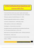 CMA Certification Exam Questions and Answers 100&percnt; Pass