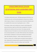 CMAS 258N FINAL EXAM QUESTIONS AND ANSWERS 100&percnt; PASS