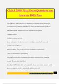 CMAS 258N Final Exam Questions and Answers 100&percnt; Pass