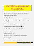 CMAS 258 Exam 1 Questions and Answers 100&percnt; Pass