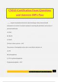 CMAS Bundled Exams Questions and Answers 100&percnt; Pass Guaranteed