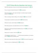 ELFF Written Review Questions And Answers