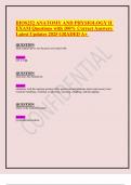 BIOS252 ANATOMY AND PHYSIOLOGY II EXAM Questions with 100- Correct Answers Latest Updates