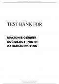 Test Bank &ndash; Sociology&comma; 9th Canadian Edition by Macionis & Gerber &vert; Verified Questions &lpar;All Chapters&rpar;