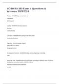 SDSU BA 350 Exam 1 Questions & Answers 2025&sol;2026