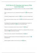 ELFF Review Pt 2 Questions And Answers With Latest Study Quiz