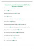Educational Leadership Fundamentals &lpar;Elf&rpar; Verified Questions And Answers