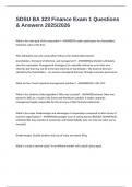 SDSU BA 323 Finance Exam 1 Questions & Answers 2025&sol;2026