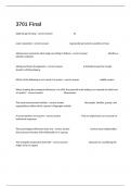  3701 Final Review Exam Questions With Accurate Verified Answers&period;