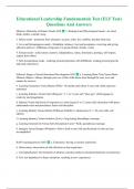 Educational Leadership Fundamentals Test &lpar;ELF Test&rpar; Questions And Answers
