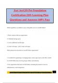 Esri ArcGIS Pro Foundation Certification 2101 Learning Plan Questions and Answers 100&percnt; Pass
