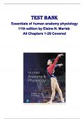 TEST BANK  for Essentials of human anatomy physiology  11th edition by Elaine N&period; Marieb  All Chapters 1-29 Covered