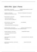  EDCI 3701 - Quiz 1 Terms Certification Review Exam Questions And Answers Verified Solutions&period;