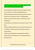 3S Oncology Chemo Certification Exam  Q&A 100&percnt; Guaranteed Pass