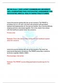 NR 548 Exam 1 2025 LATEST CHAMBERLAIN UNIVERSITY 100&percnt; GUARANTEED PASS &lpar;PSYCHIATRIC ASSESSMENT FOR  PSYCHIATRIC MENTAL HEALTH NURSE PRACTITIONER&rpar;