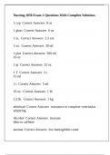 NURS 2050 Cedarville University -Nursing 2050 Exam 1 Questions With Complete Solutions&period;