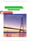 TEST BANK College Accounting Chapters 1-30&comma; 16th Edition David Haddock&comma; John Price&comma; Michael Farina