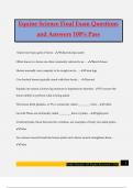 Equine Science Final Exam Questions and Answers 100&percnt; Pass