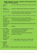 HPDP&colon; Nutrition&comma; Exercise&comma; Genetics & IHI questions with verified solutions passed