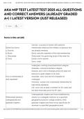 AKA MIP TEST LATEST TEST 2025 ALL QUESTIONS AND CORRECT ANSWERS &lpar;ALREADY GRADED A&plus;&rpar; &vert; LATEST VERSION &lpar;JUST RELEASED&rpar;