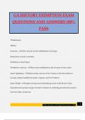 GA HISTORY EXEMPTION EXAM QUESTIONS AND ANSWERS 100&percnt; PASS