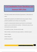 GA Constitution Bundled Exams Questions and Answers 100&percnt; Pass Guaranteed