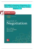 Test Bank For Essentials of Negotiation&comma; 7th Edition by Roy Lewicki&comma; Bruce Barry&vert; 978-1260399455&vert; All Chapters 1-12&vert; LATEST