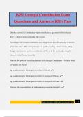 KSU Georgia Constitution Exam Questions and Answers 100&percnt; Pass