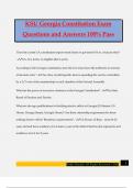 KSU Georgia Constitution Exam Questions and Answers 100&percnt; Pass