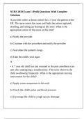 NURS 2050 Exam 1 &lpar;Pedi&rpar; Questions With Complete Solutions