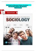 Test Bank for Macionis Gerber&comma; Sociology&comma; 9th Canadian Edition All Chapters Complete Latest Newest Version