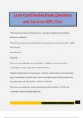 Laser Certification Exam Questions and Answers 100&percnt; Pass