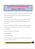 Legl 2700 Test 3 Questions and Answers 100&percnt; Pass