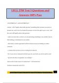 LEGL 2700 Test 3 Questions and Answers 100&percnt; Pass