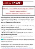 WGU D027 Advanced Pathopharmacological Foundations Objective Assessment Exam tested questions &lpar;latest 2025 &sol; 2026&rpar; with verified answers
