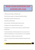 MGM 3 EXAM QUESTIONS AND ANSWERS 100&percnt; PASS