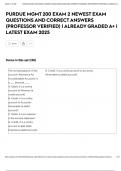PURDUE MGMT 200 EXAM 2 NEWEST EXAM QUESTIONS AND CORRECT ANSWERS &lpar;PROFESSOR VERIFIED&rpar; &vert; ALREADY GRADED A&plus; &vert; LATEST EXAM 2025