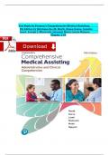 Test Bank For Pearson's Comprehensive Medical Assisting&comma; 5th Edition by Kristiana Sue M&period; Routh&comma; Diana Garza&comma; Jennifer Lam&eacute;&comma; Joseph J&period; Mistovich&comma; Jahangir Moini&comma; Jamie Nguyen Chapter 1-57