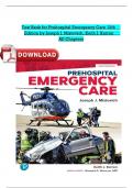 Test Bank For Prehospital Emergency Care 12th Edition By Joseph J&period; Mistovich&comma; Keith J&period; Karren &vert;All Chapters&comma; Year-2023&sol;2024&vert;