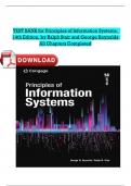 TEST BANK for Principles of Information Systems&comma; 14th Edition&comma; by Ralph Stair and George Reynolds&period; Updated A&plus;