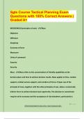 Sgts Course Tactical Planning Exam  Questions with 100&percnt; Correct Answers &vert;  Graded A&plus;