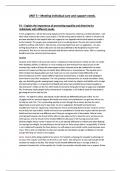 UNIT 5 Health and Social care assignment Meeting individual care and support needs full coursework