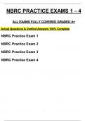 2025 NBRC Practice Exam 1-4 Questions & Answers 2025 &sol; 2026 &lpar;Verified by Experts&rpar;