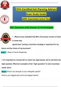 Certified Exit Planning Advisor &lpar;CEPA&rpar; Exam  Study Guide with 200&plus; Practice Qs & Ans to Pass the Exam &lpar;2025 &sol; 2026&rpar;&comma; 100&percnt; Verified