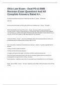 Ohio Law Exam - Dual FD & EMB Revision Exam Questions And All Complete Answers Rated A&plus;&period;
