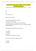 TCFP Prep Questions With 100&percnt; Verified Correct Answers