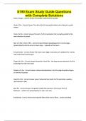 S190 Exam Study Guide Questions with Complete Solutions