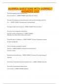 AUXWEA QUESTIONS WITH CORRECT ANSWERS 2025